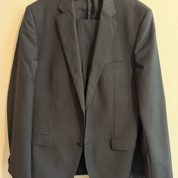 Hugo Boss Charcoal Checkered Suit